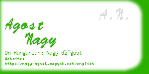 agost nagy business card